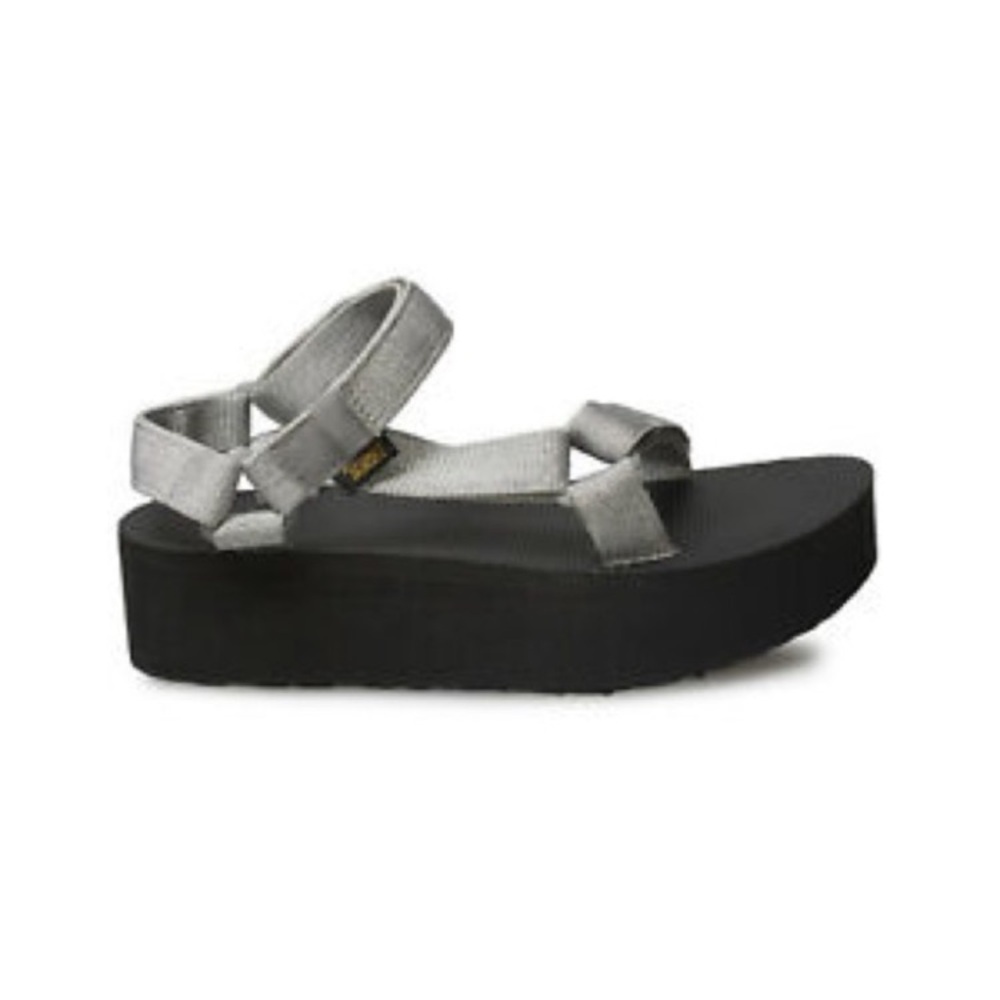 Teva Flatform Universal Wedge Platform Silver Sandals size 7 - Picture 3 of 14